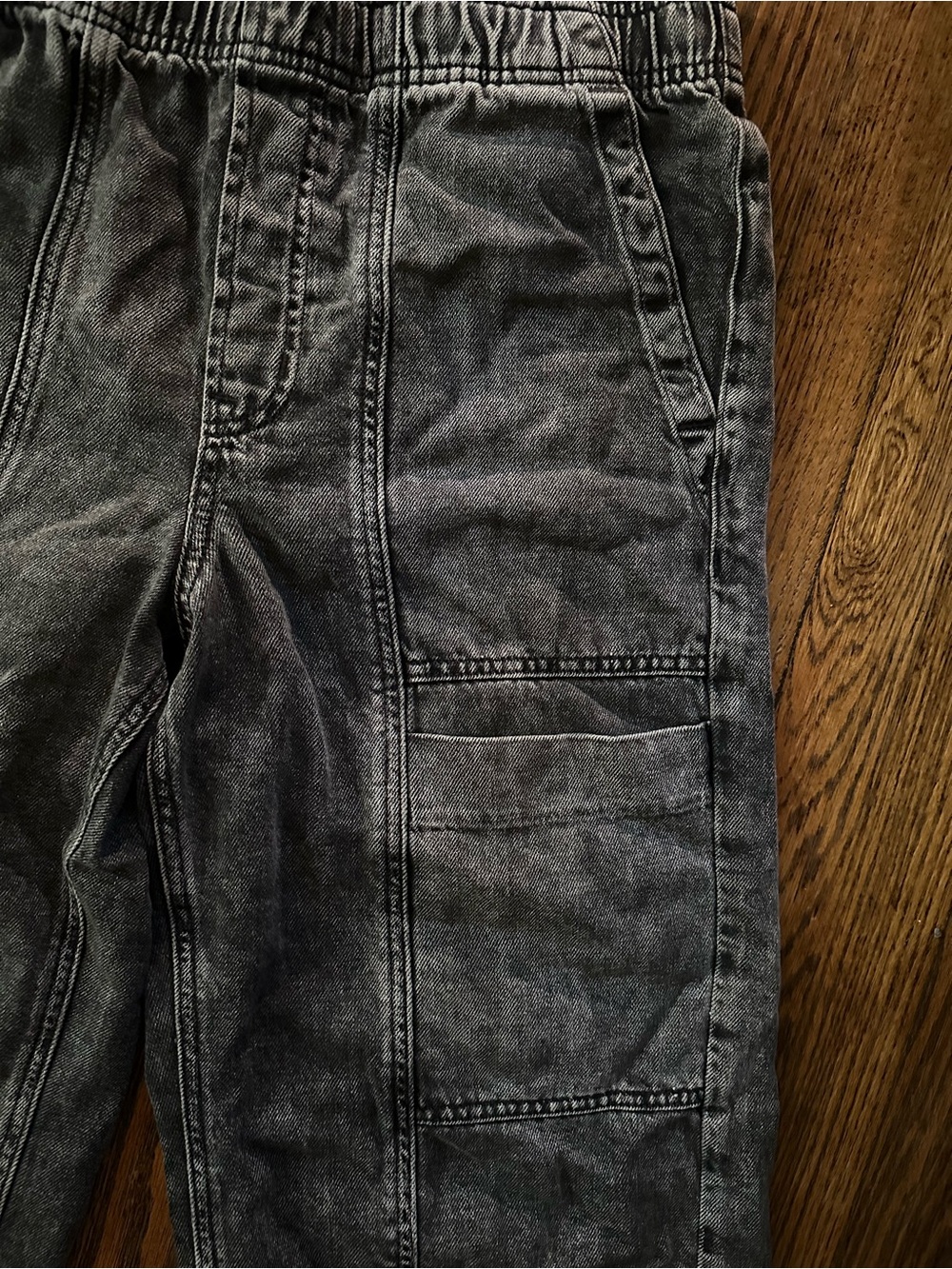GAP High Rise Wide Leg Utility Denim Pants Gray Wash Medium - Picture 6 of 10